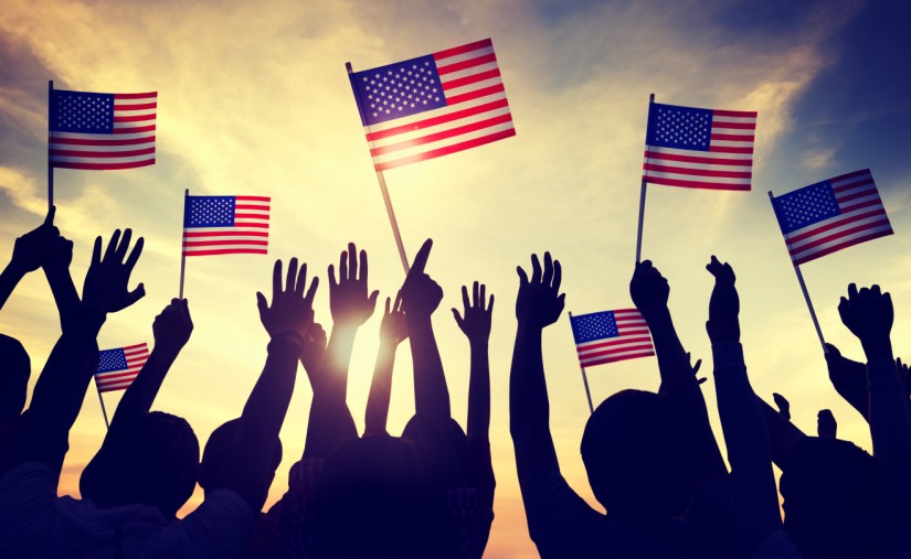 Flag USA July 4 Celebration Indendence Day Concept